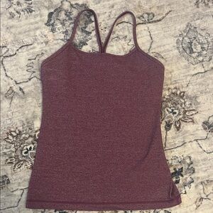 Women’s LuLulemon cotton blend Power Y style Tank Top with inner liner